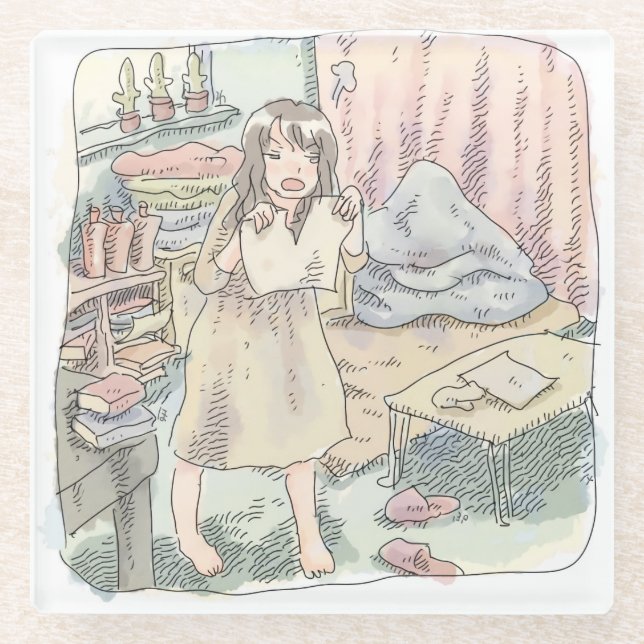 さ な し に じ 部 屋 GLASS COASTER (Front)