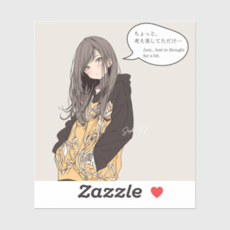 ちょっと考え事してただけステッカー｜寿司娘シール