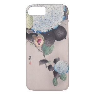 アジサイに雀, 小原古邨 Sparrow on Hydrangea, Ohara Koson iPhone 8/7 Case