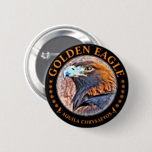 イヌワシ 6 CM ROUND BADGE