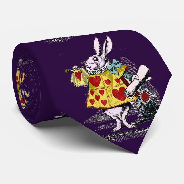 ウサギ , “ Alice's Adventures in Wonderland ” ネクタイ Tie (Rolled)