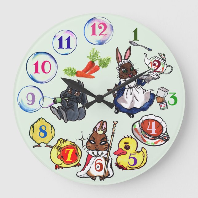 ウ サ さ ん た LARGE CLOCK (Front)