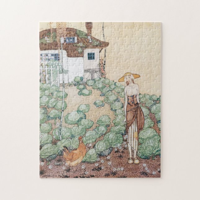 カイ・ニールセン（Kay Nielsen）幻想的な童話のパズル　鶏とフェリシア Jigsaw Puzzle (Vertical)