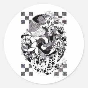 カタツムリの夕べ（An evening of snails） Classic Round Sticker