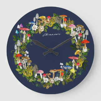 キノコリースの壁掛け時計 LARGE CLOCK