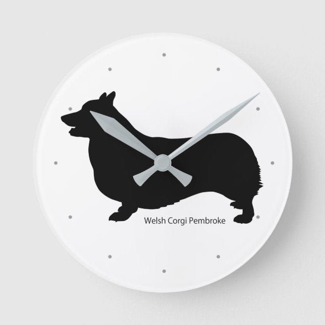 コ ー ー 掛 け Welsh Corgi clock (Front)