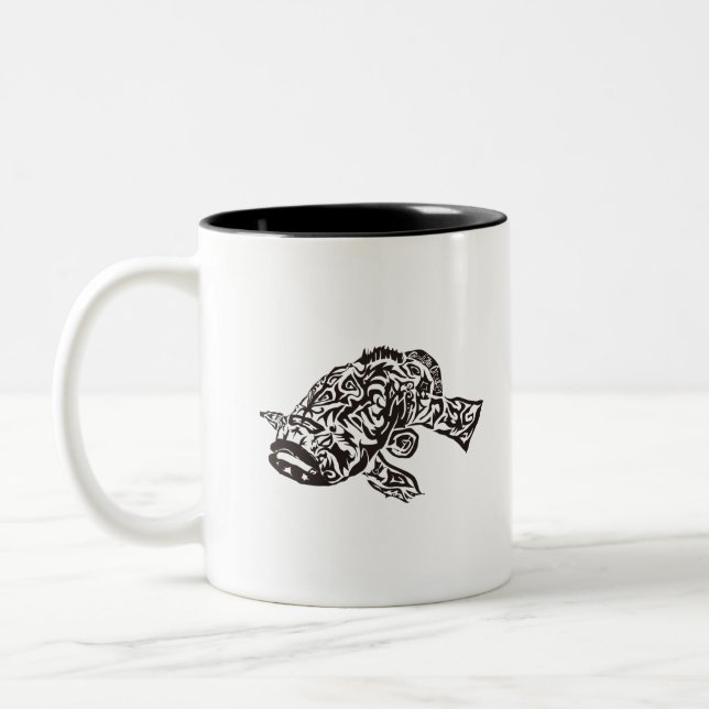 ゴリアテ・グルーパー(Goliath Grouper).ai Two-Tone Coffee Mug (Left)