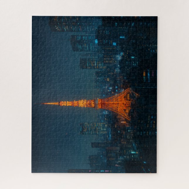 サイバーパンク東京タワー/Cyberpunk Tokyo Tower Jigsaw Puzzle (Vertical)