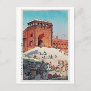ジャーマー・マスジド, Jama Masjid, Delhi, Hiroshi Yoshida Postcard