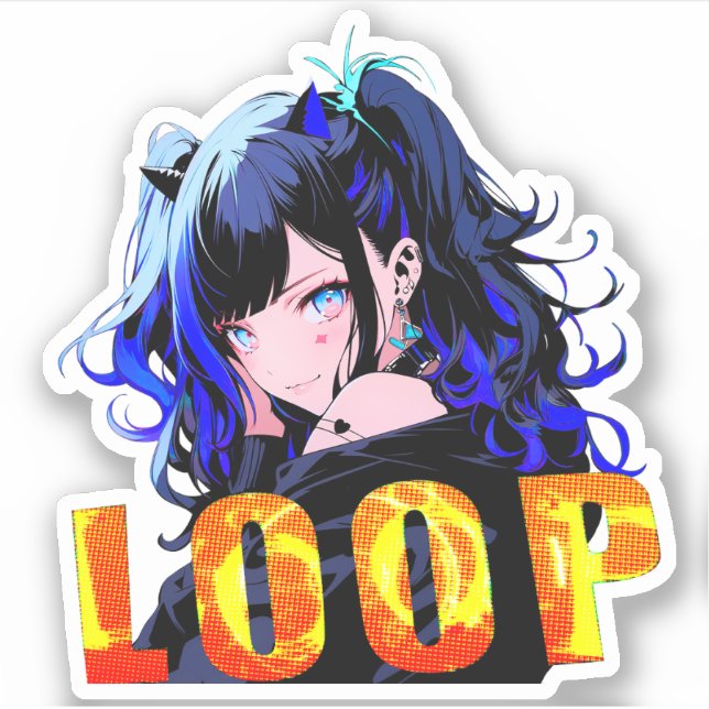 ステッカー｜VACHABORG グッズ「 Neo-Reiwa Girl 」 シール (Front)