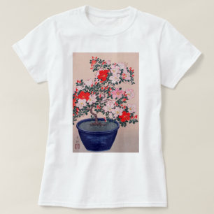 ツツジの盆栽, 小原古邨 Bonsai Azalea, Ohara Koson, Ukiyo-e T-Shirt