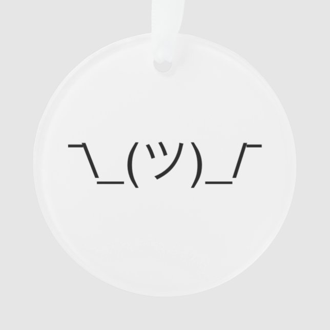 ¯\_(ツ)_/¯ Smugshrug Solid Black Ornament (Front)