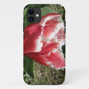 ピンクによって縁を付けられるチューリップのiphone 5ケース iPhone 11 case