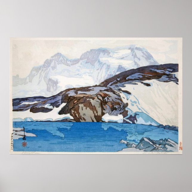 ブライトホルン, Breithorn, Hiroshi Yoshida, Woodcut Poster (Front)