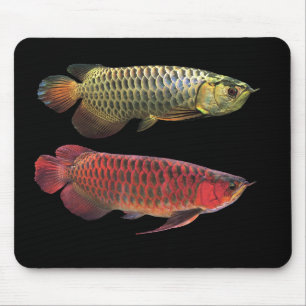 マレーシアンゴールデンアロワナとスーパーレッドアロワナのマウスパッド MOUSE PAD
