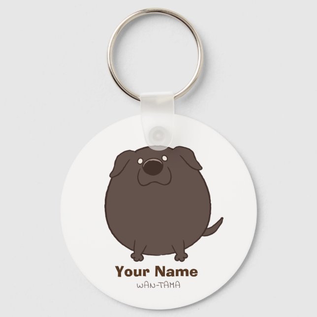 ラブラドールレトリバー "ラブたま(黒)" KEY RING (Front)