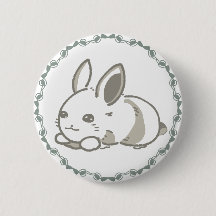 リボンと黒うさぎのシンプルデザイン