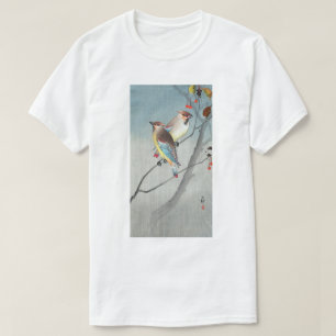 レンジャクと赤い実, 古邨 Waxwings with Red berries, Koson T-Shirt
