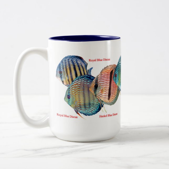 ワイルド・ディスカスのマグカップ Two-Tone COFFEE MUG (Left)