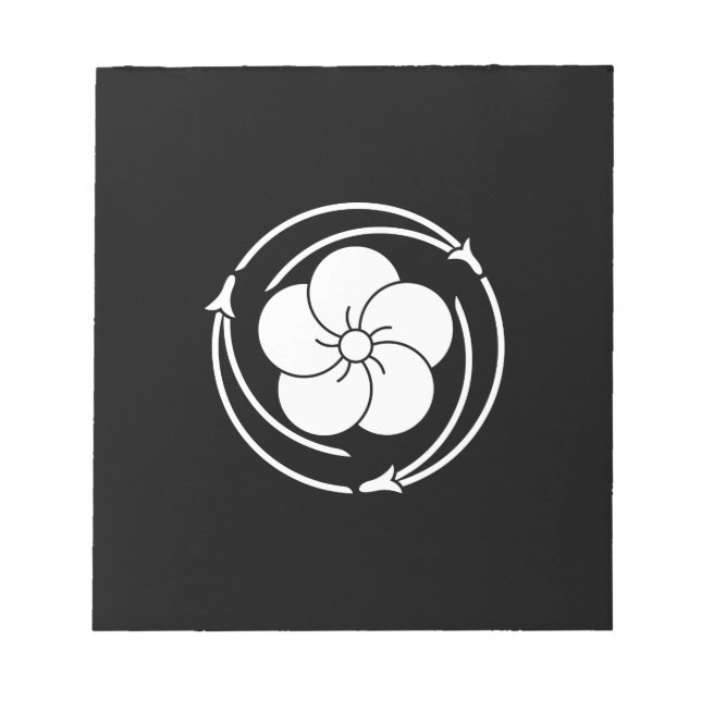三つ追い松葉に捻じ梅 NOTEPAD (Front)