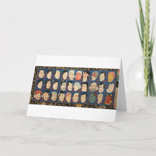 三十のお面, 国芳 30 Masks, Kuniyoshi, Ukiyo Card