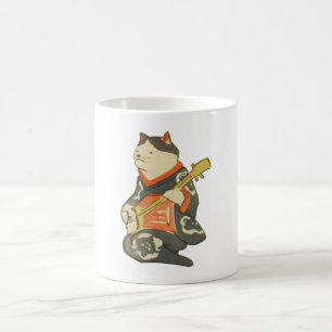 三味線を弾く猫, 国芳 Cat Playing Guitar, Kuniyoshi, Ukiyoe Coffee Mug