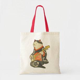 三味線を弾く猫, 国芳 Cat Playing Guitar Tote Bag