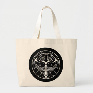 上杉謙信 家紋, Uesugi Kenshin KAMON, Japan Large Tote Bag