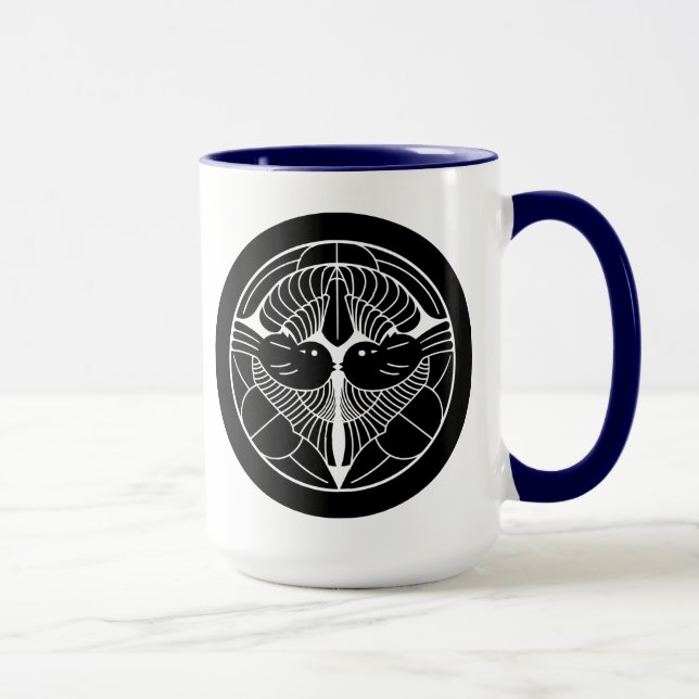 上杉謙信　家紋, Uesugi Kenshin KAMON, Japanese Family Cre Mug (Right)