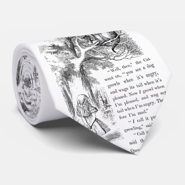 不思議の国のアリス、アリスとチェシャ猫 TIE (Rolled)