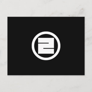 丸に一の角字 POSTCARD