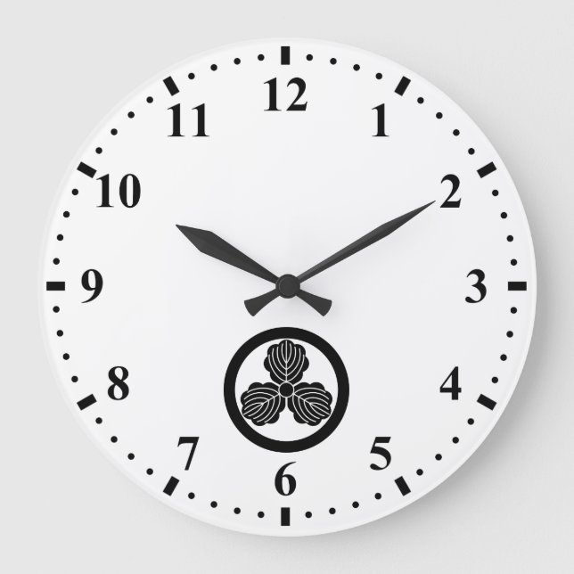 丸に三つ柏 LARGE CLOCK (Front)
