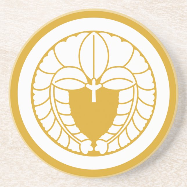丸に下り藤 COASTER (Front)