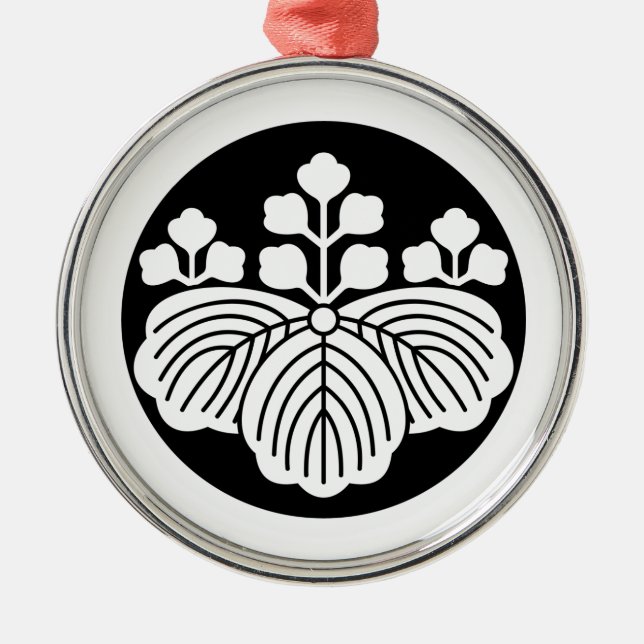 丸に五三桐 METAL TREE DECORATION (Front)