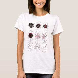 丸に剣酢漿草作図 T-Shirt