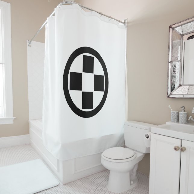 丸に四つ石 SHOWER CURTAIN (In Situ)