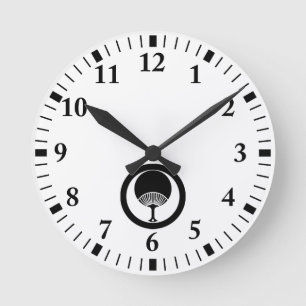 丸に団扇 ROUND CLOCK