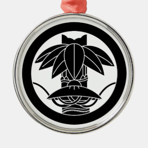 丸に変わり切り竹笹に笠 METAL ORNAMENT
