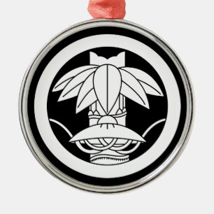 丸に変わり切竹笹に笠 METAL TREE DECORATION
