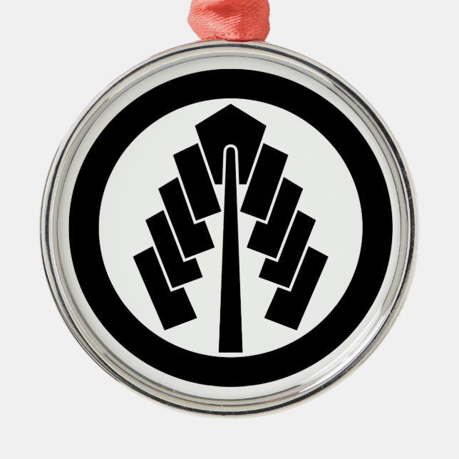 丸に幣 METAL TREE DECORATION (Front)