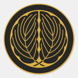 丸に抱き柏 CLASSIC ROUND STICKER