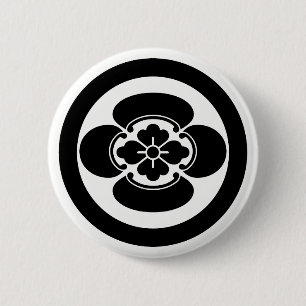 丸に木瓜 6 CM ROUND BADGE