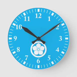 丸に桔梗 ROUND CLOCK