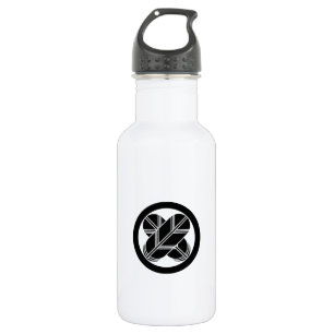 丸に違い鷹の羽(八つ割り作図) 532 ML WATER BOTTLE