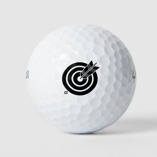 丸的に当たり矢 GOLF BALLS (Front)
