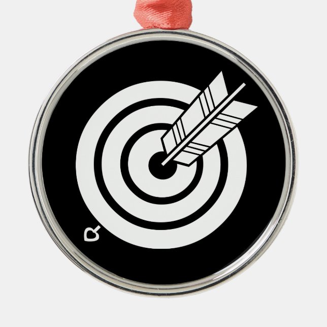 丸的に当たり矢 METAL TREE DECORATION (Front)