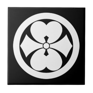 丸に二つ剣酢漿草 CERAMIC TILE