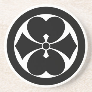 丸に二つ剣酢漿草 COASTER