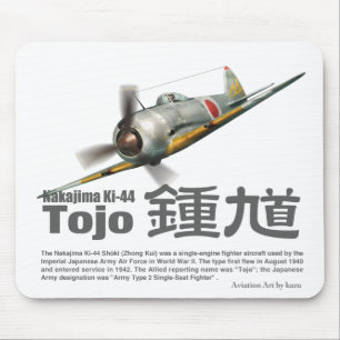 二式戦闘機「鍾馗」Nakajima Ki-44”Tojo” Mouse Pad