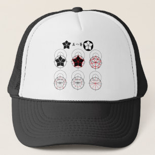 五つ菱の十割作図 TRUCKER HAT